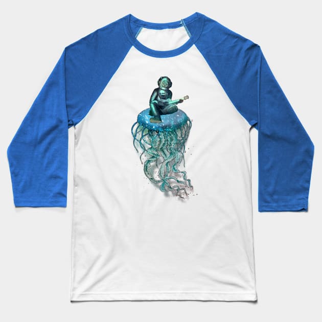 Music in the Deep (Deep Sea Diver) Baseball T-Shirt by Samcole18